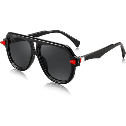 FEISEDY Retro 1970s Large Frame Sunglasses for Men and Women with UV400 Protection - Model B0030