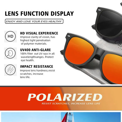 Polarized Square Sunglasses for Men and Women - UV Protection Fishing Glasses (3 Pack) N1002