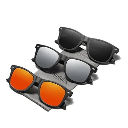 Polarized Square Sunglasses for Men and Women - UV Protection Fishing Glasses (3 Pack) N1002