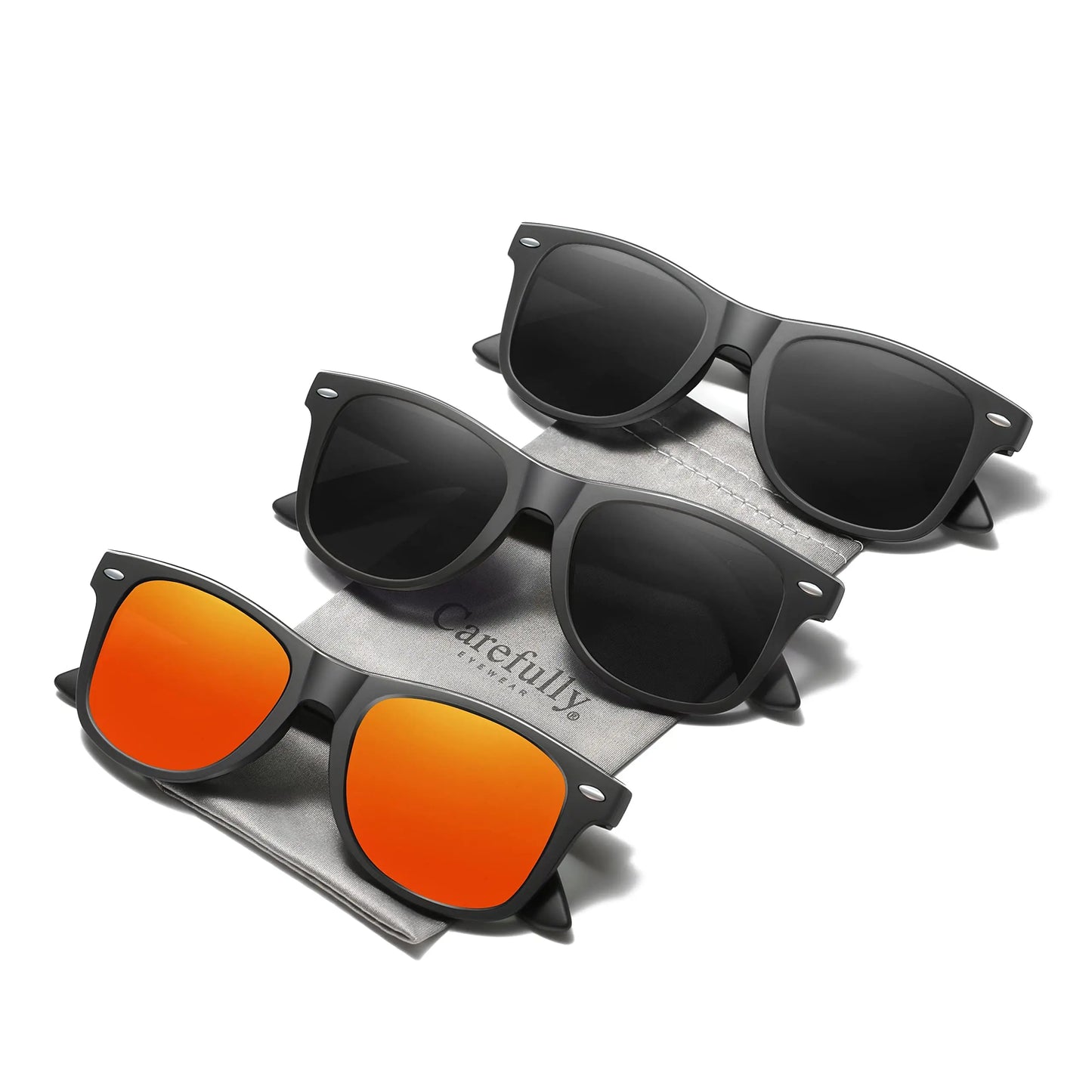 Polarized Square Sunglasses for Men and Women - UV Protection Fishing Glasses (3 Pack) N1002