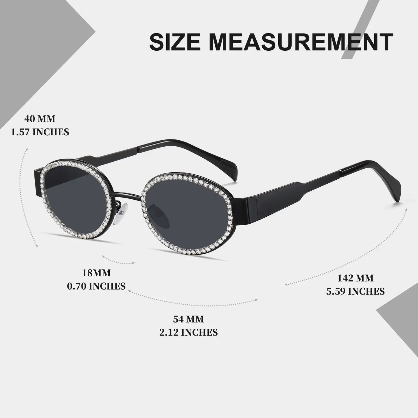Retro Oval Sunglasses Womens Men Trendy Rhinestone Sun Glasses Classic Shades