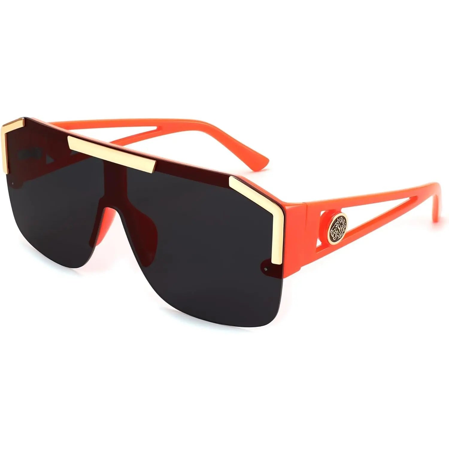 FEISEDY Unisex Oversized Square Flat Top Sunglasses with UV400 Protection - Model B2765