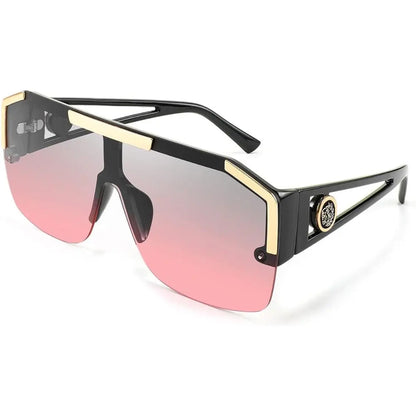 FEISEDY Unisex Oversized Square Flat Top Sunglasses with UV400 Protection - Model B2765
