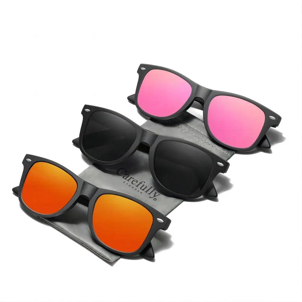 Polarized Square Sunglasses for Men and Women - UV Protection Fishing Glasses (3 Pack) N1002