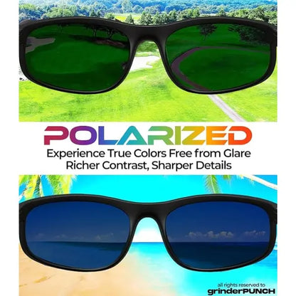 GRINDERPUNCH Polarized Sport Sunglasses for Men and Women - Ideal for Baseball, Running, Cycling, Fishing, Golf, and Driving