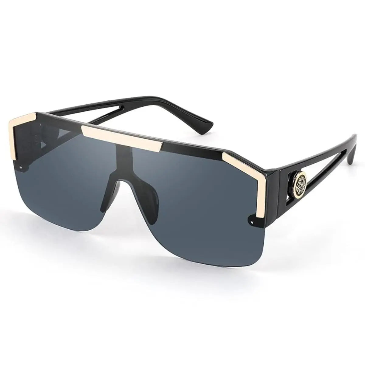 FEISEDY Unisex Oversized Square Flat Top Sunglasses with UV400 Protection - Model B2765