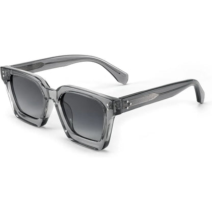 Polarized UV400 Sunglasses for Men and Women, Chunky Square Thick Frame, Rectangle Design B2396