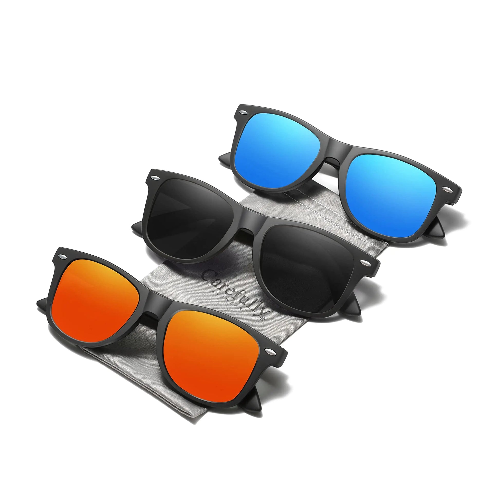 Polarized Square Sunglasses for Men and Women - UV Protection Fishing Glasses (3 Pack) N1002