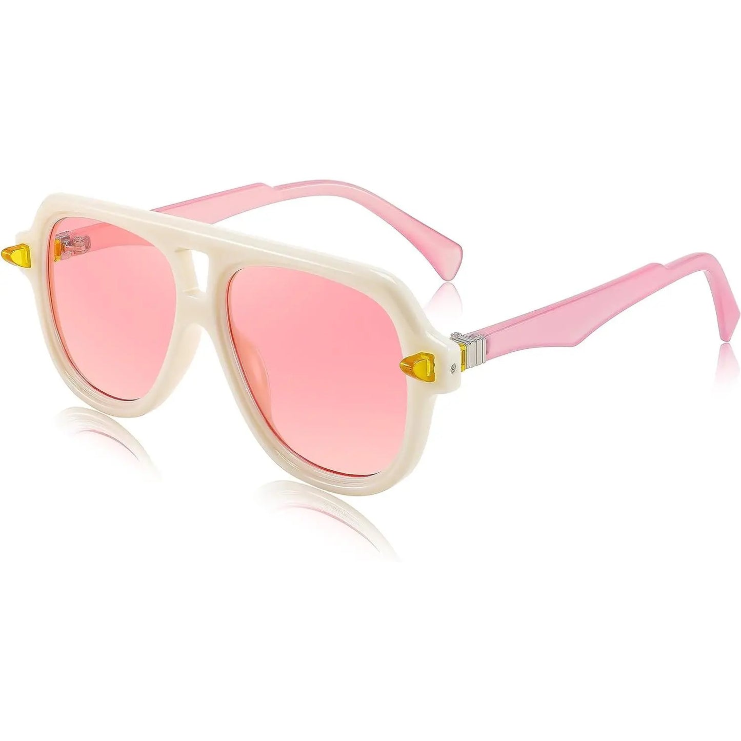 FEISEDY Retro 1970s Large Frame Sunglasses for Men and Women with UV400 Protection - Model B0030