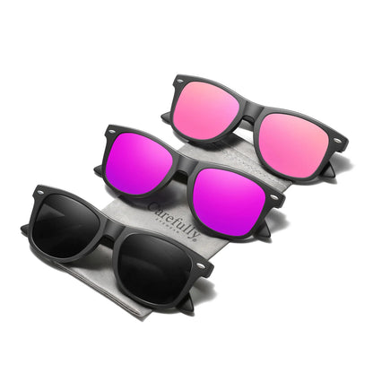 Polarized Square Sunglasses for Men and Women - UV Protection Fishing Glasses (3 Pack) N1002