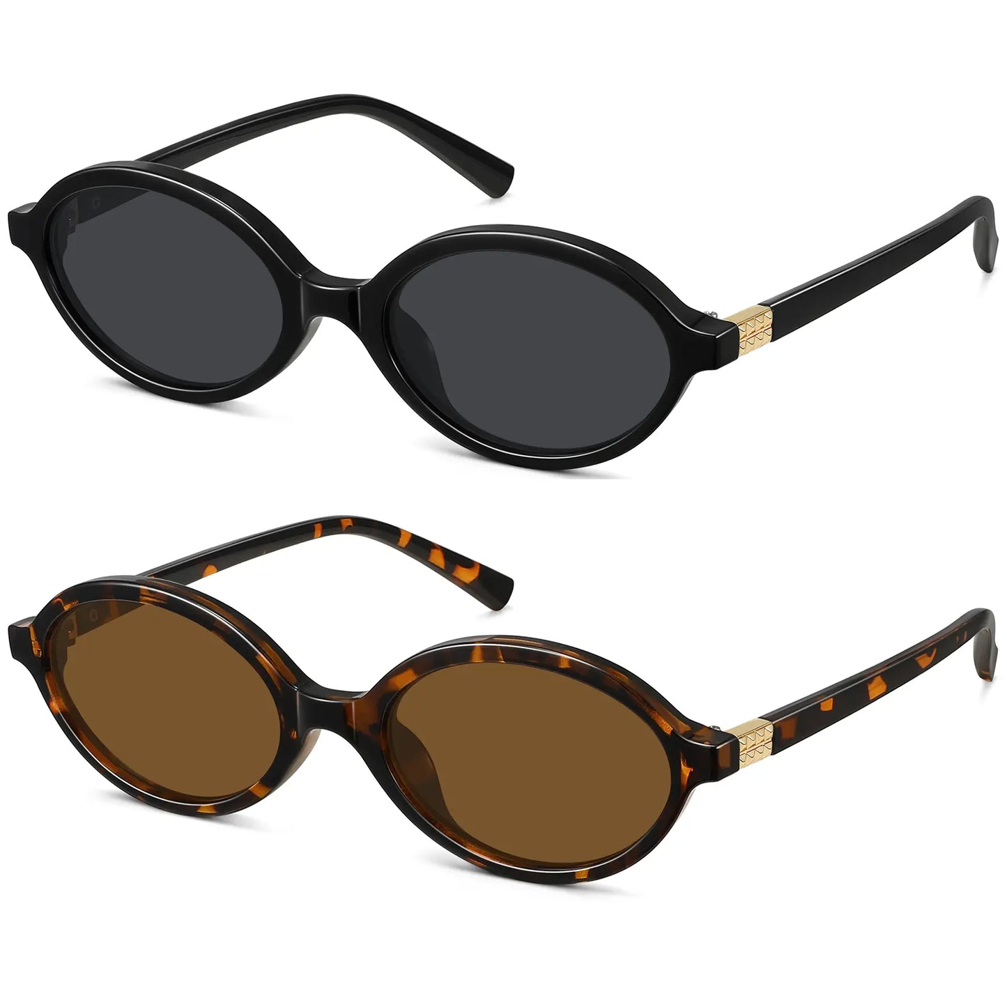 WOWSUN Retro Oval Sunglasses Womens Trendy Sun Glasses Sunnies UV400 Protection