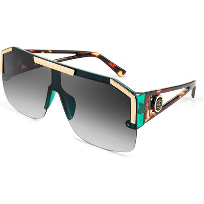 FEISEDY Unisex Oversized Square Flat Top Sunglasses with UV400 Protection - Model B2765
