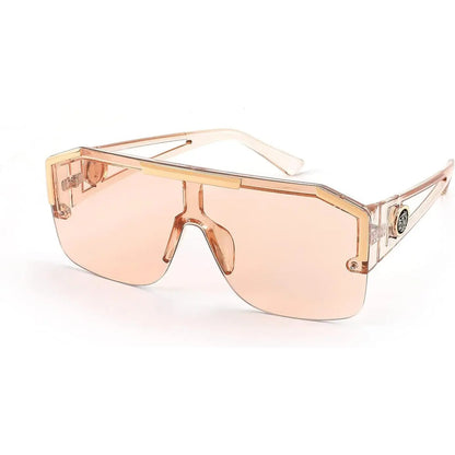 FEISEDY Unisex Oversized Square Flat Top Sunglasses with UV400 Protection - Model B2765